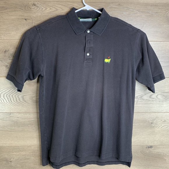 Augusta National Golf Shop Slazenger Mens Polo Shirt XL Black SS Collared - Picture 2 of 10